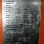 Waukesha Gas Generator MTG 846, KVA 1125, KW 900, PF 0.8, Voltage 415, AMPS 1565, Hz 50, RPM 1000 and Phase 3