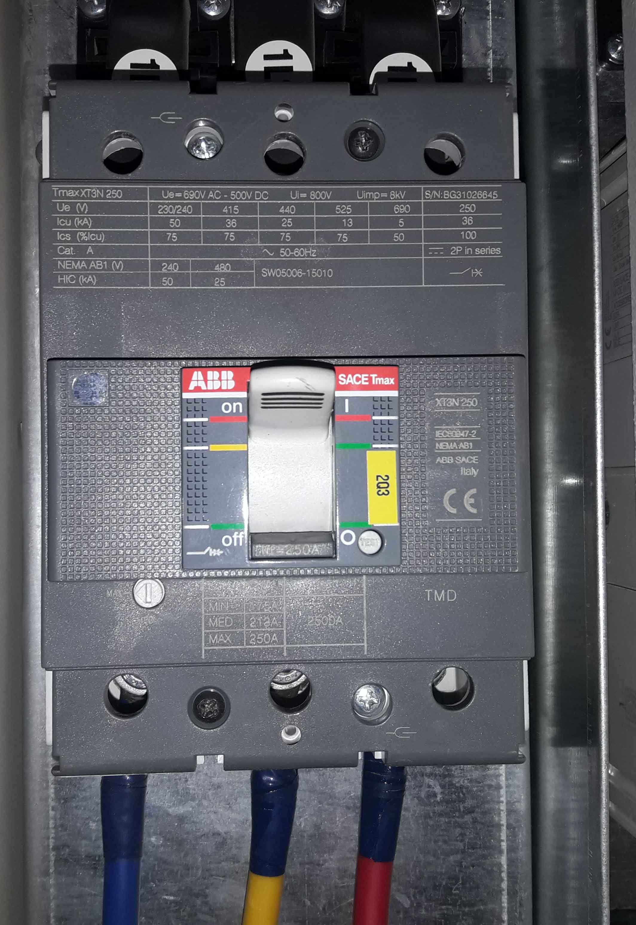 ABB-Moulded Case Circuit Breaker-MCCB-250A